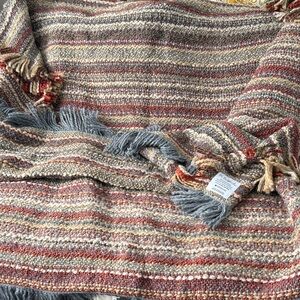 Cozy Multicolor Striped Throw Blanket